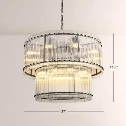 Mara Two-Tier Luxury Round Chandelier 37''