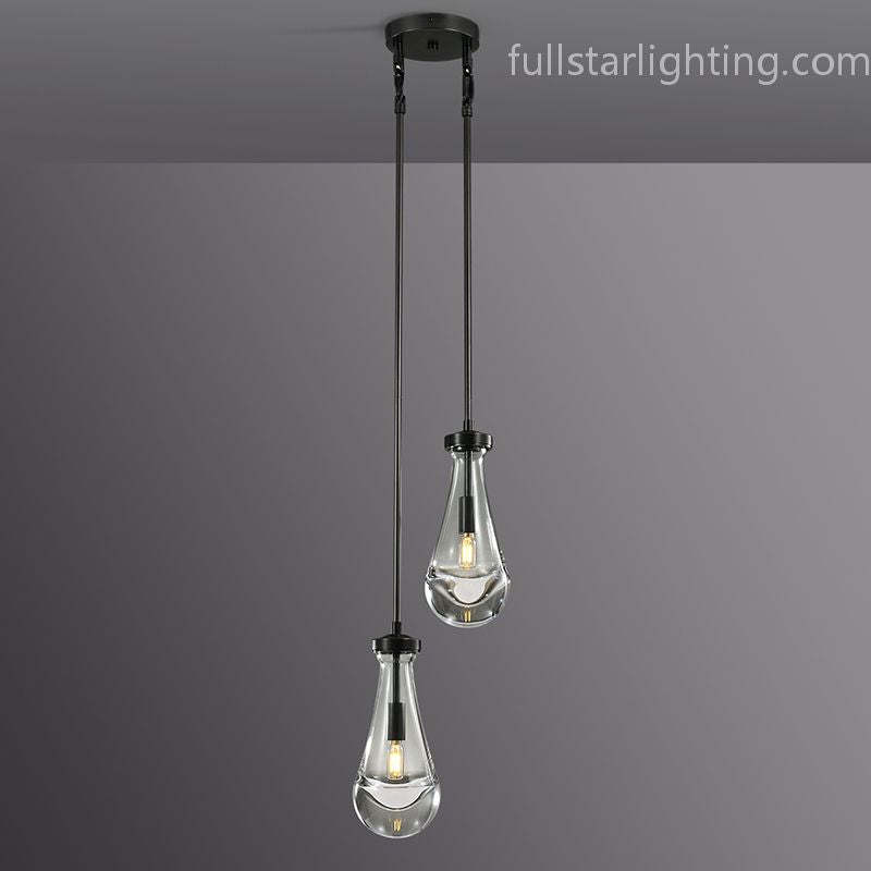 Raindrops 2-Light Rod Round Chandelier-Fullstarlighting