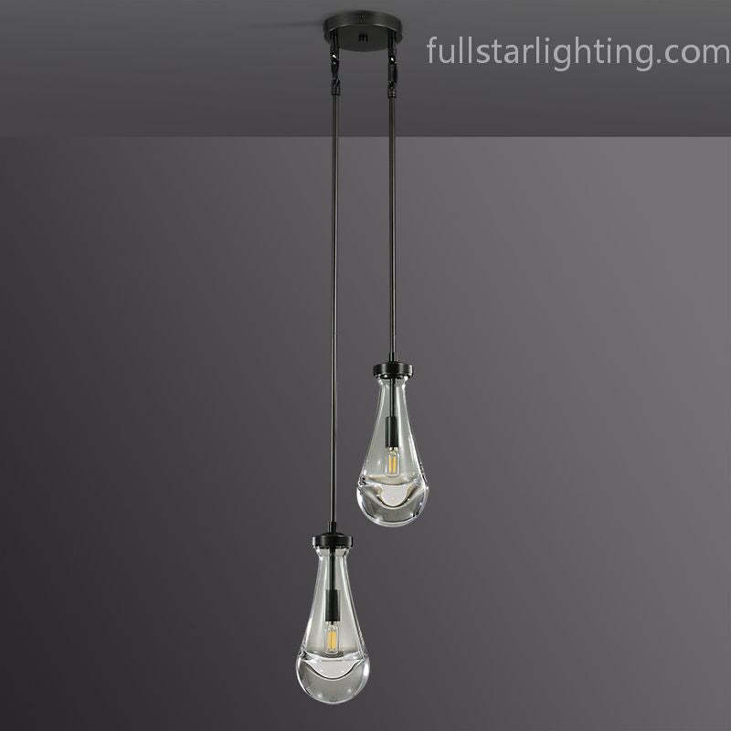 Raindrops 2-Light Rod Round Chandelier-Fullstarlighting