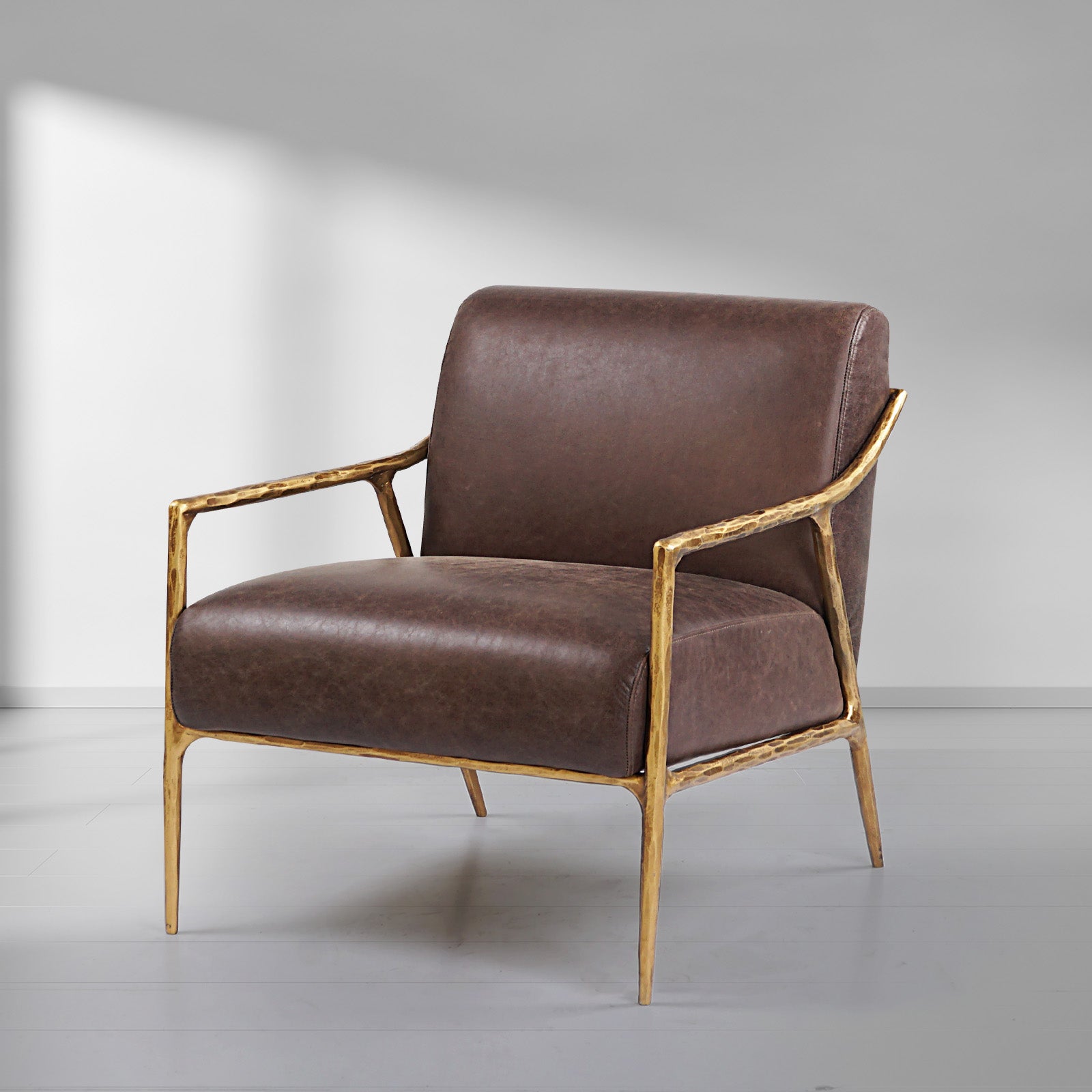 Thomson Brown Leather Accent Chair-Fullstarlighting