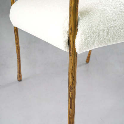 Thaddeus Retro Copper Iron Frame Dining Chair-Fullstarlighting