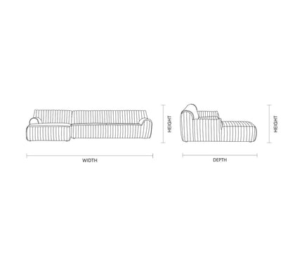 Aspen Channel Modular Sofa Specifications