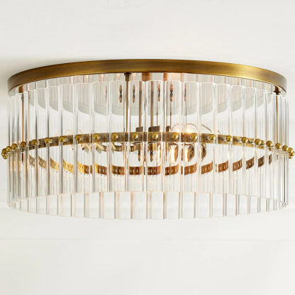 Molly Crystal Round Flush Mount-Fullstarlighting