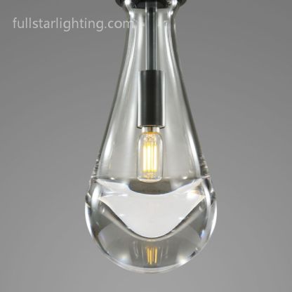 Raindrops 5-Light Rod Rectangular Chandelier