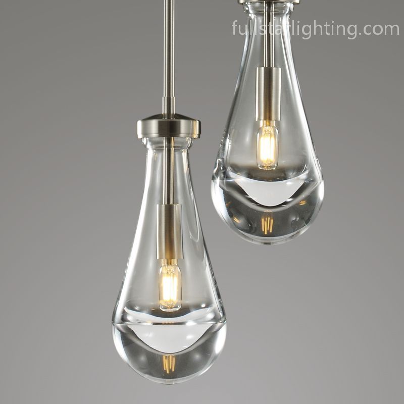 Raindrops 2-Light Rod Round Chandelier-Fullstarlighting