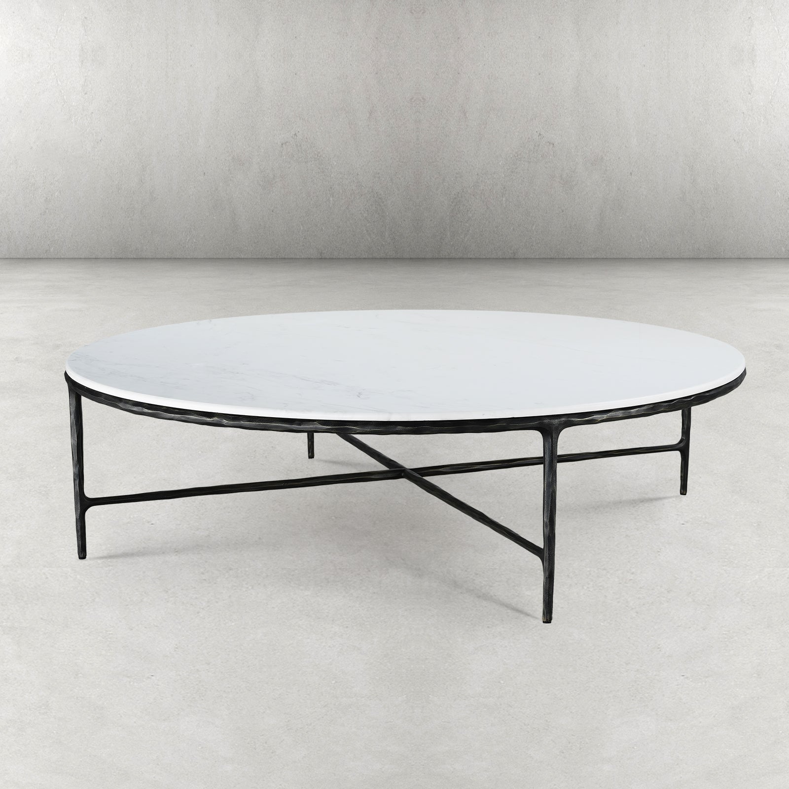 Thaddeus Marble Round Coffee Table 55"D-Fullstarlighting