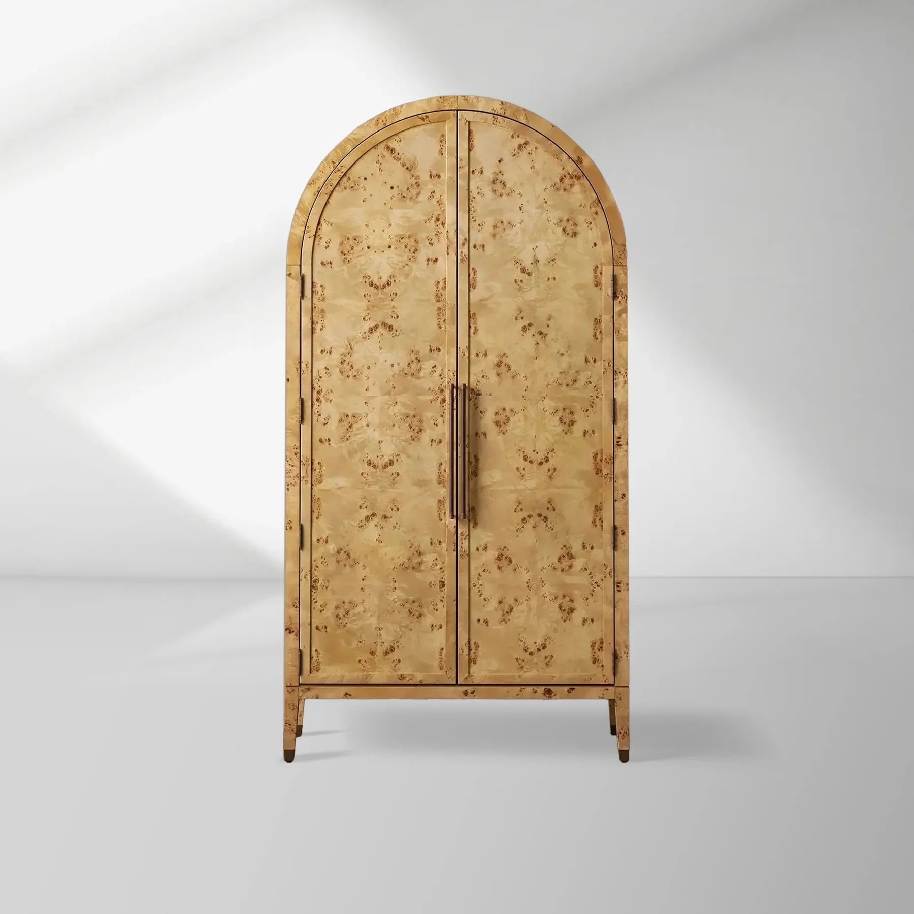 Hattie Burl Tall Cabinet Living Room Natural Wood Grain Storage Cabinet-Fullstarlighting