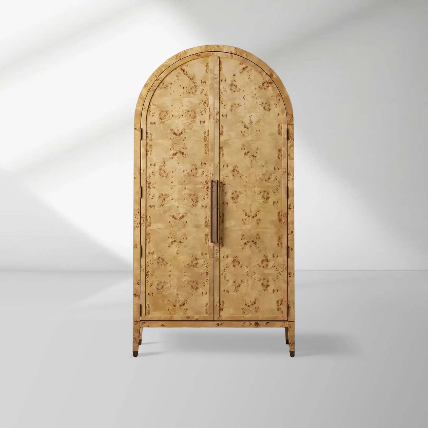 Hattie Burl Tall Cabinet Living Room Natural Wood Grain Storage Cabinet-Fullstarlighting