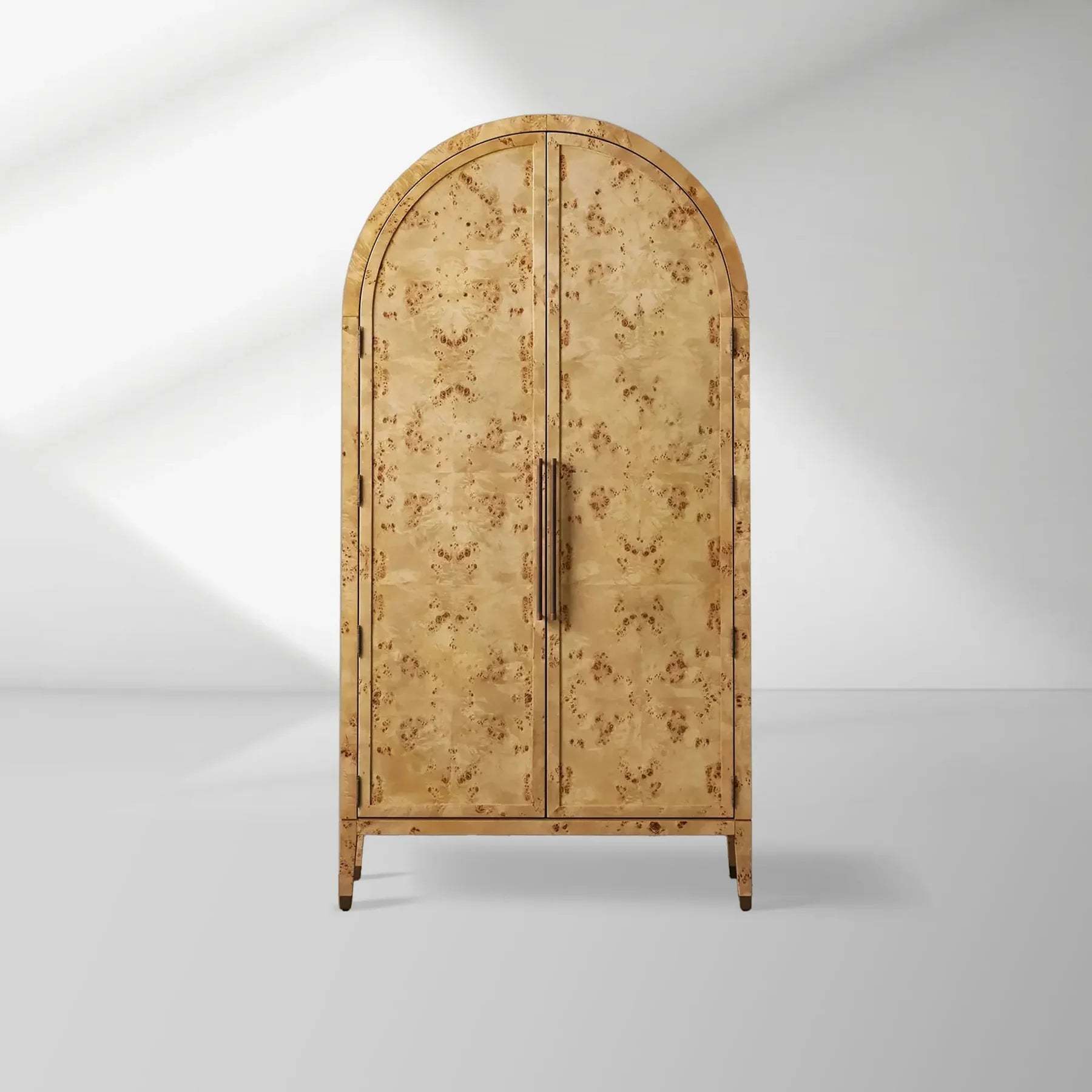 Hattie Burl Tall Cabinet Living Room Natural Wood Grain Storage Cabinet-Fullstarlighting