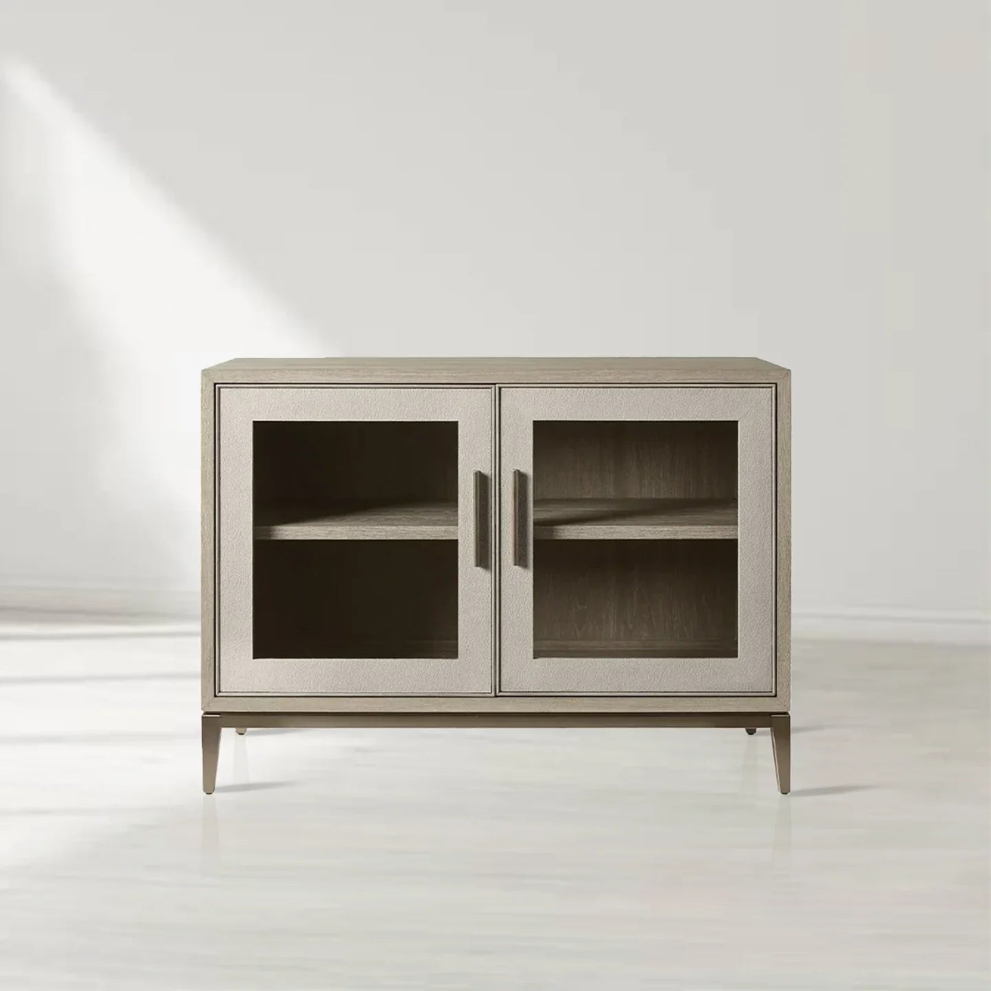 Malone Two Door Cabinet with Glass Doors