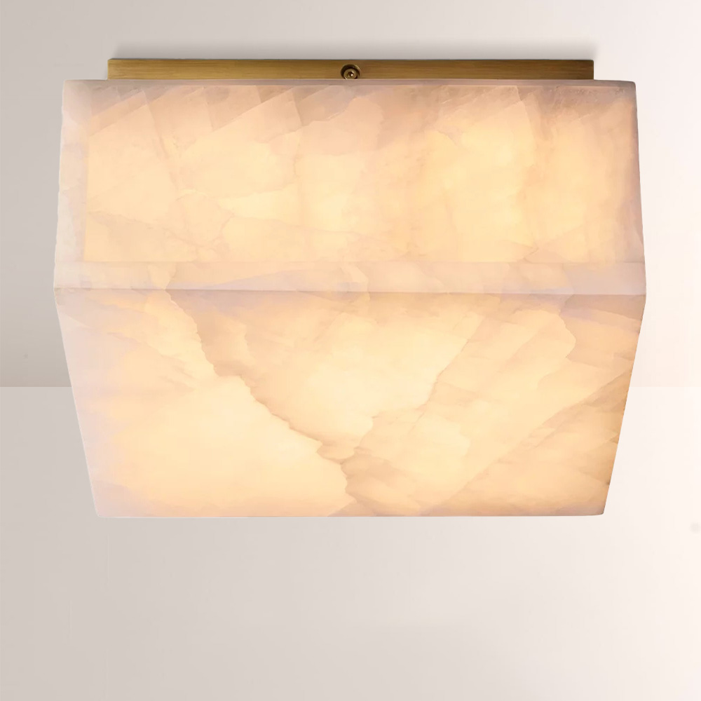 Erater Calcite Square Flushmount 6"10"14"-Fullstarlighting