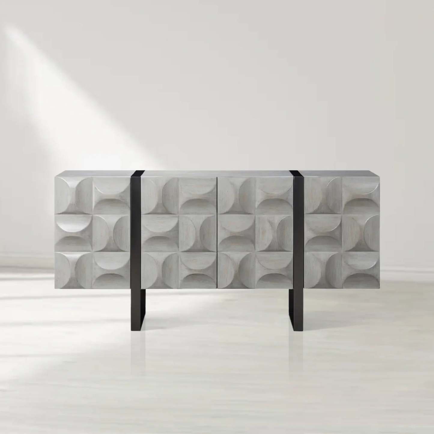 LIVORA 4-Door Sideboard,Grey Emperador Marble,dining room luxury sideboard