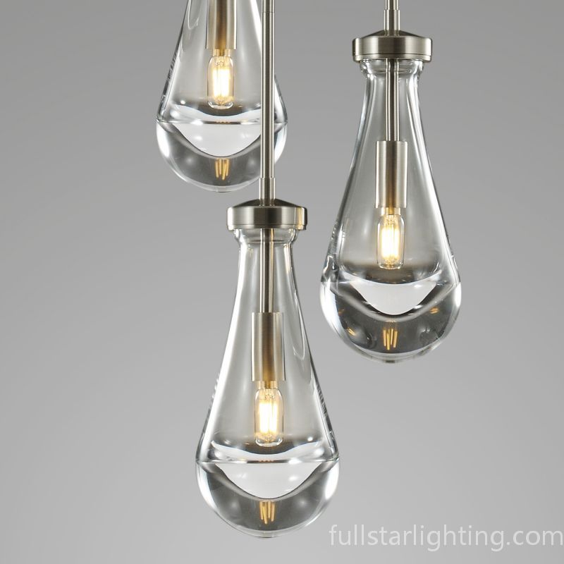 Raindrop Round Chandelier 5 Lights 14"D-Fullstarlighting