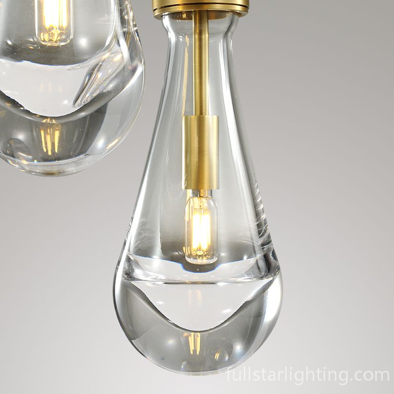 Raindrops 3-Light Rod Round Chandelier-Fullstarlighting