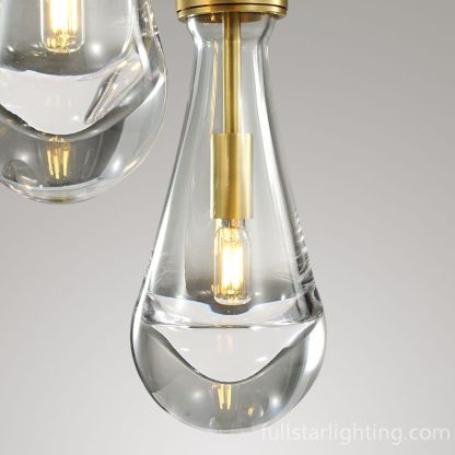 Raindrops 3-Light Rod Round Chandelier-Fullstarlighting