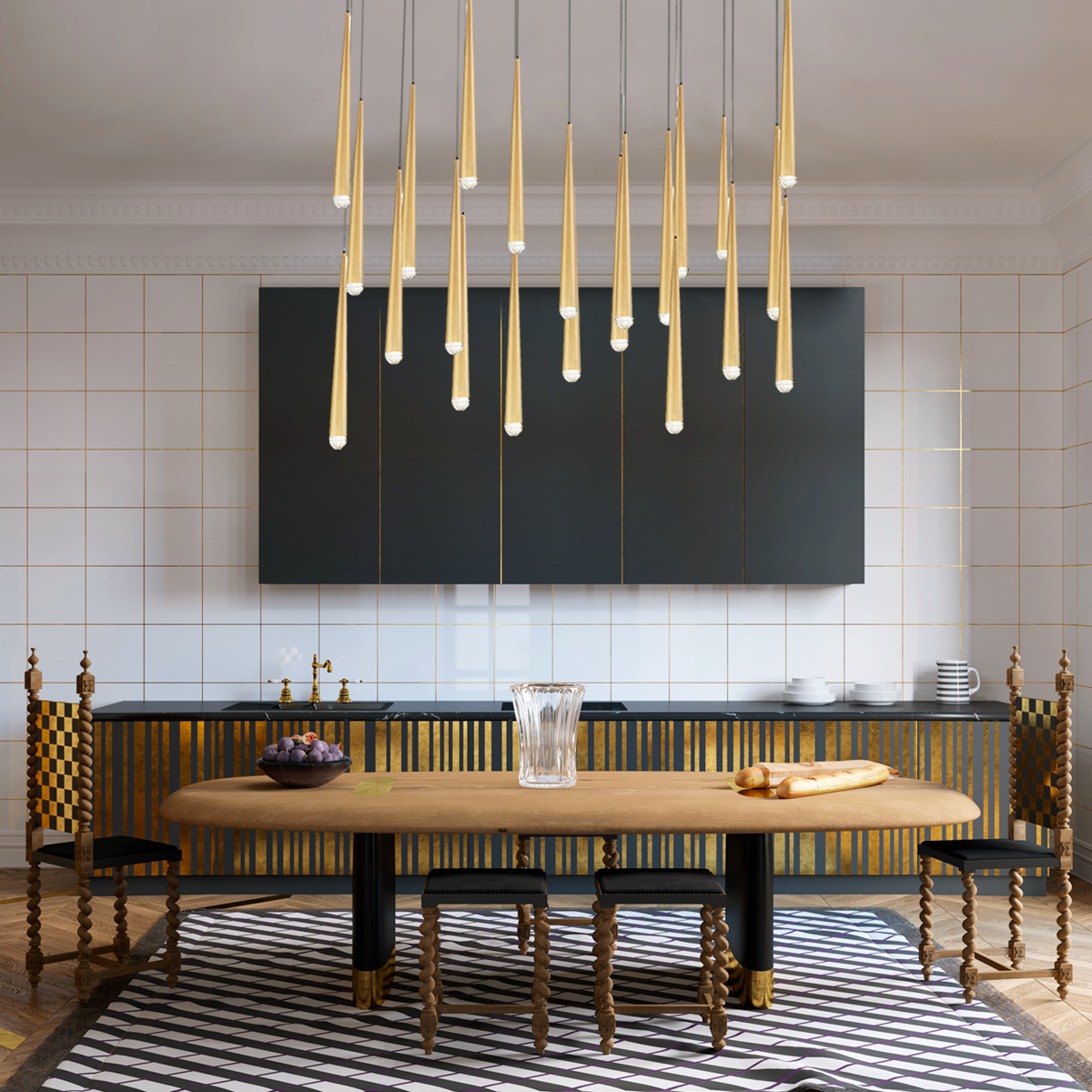 Harry Rectangle Tubular Pendant-Fullstarlighting