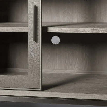 Malone Two Door Cabinet with Glass Doors-Fullstarlighting