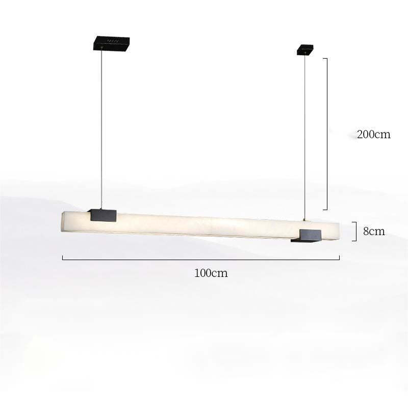 Alabaster Square Pillar Dining Chandelier-Fullstarlighting