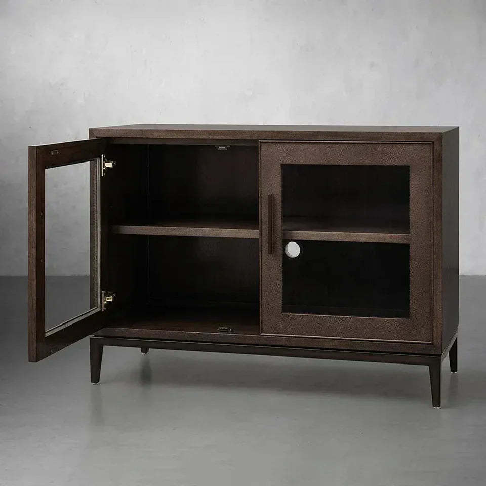Malone Two Door Cabinet with Glass Doors-Fullstarlighting
