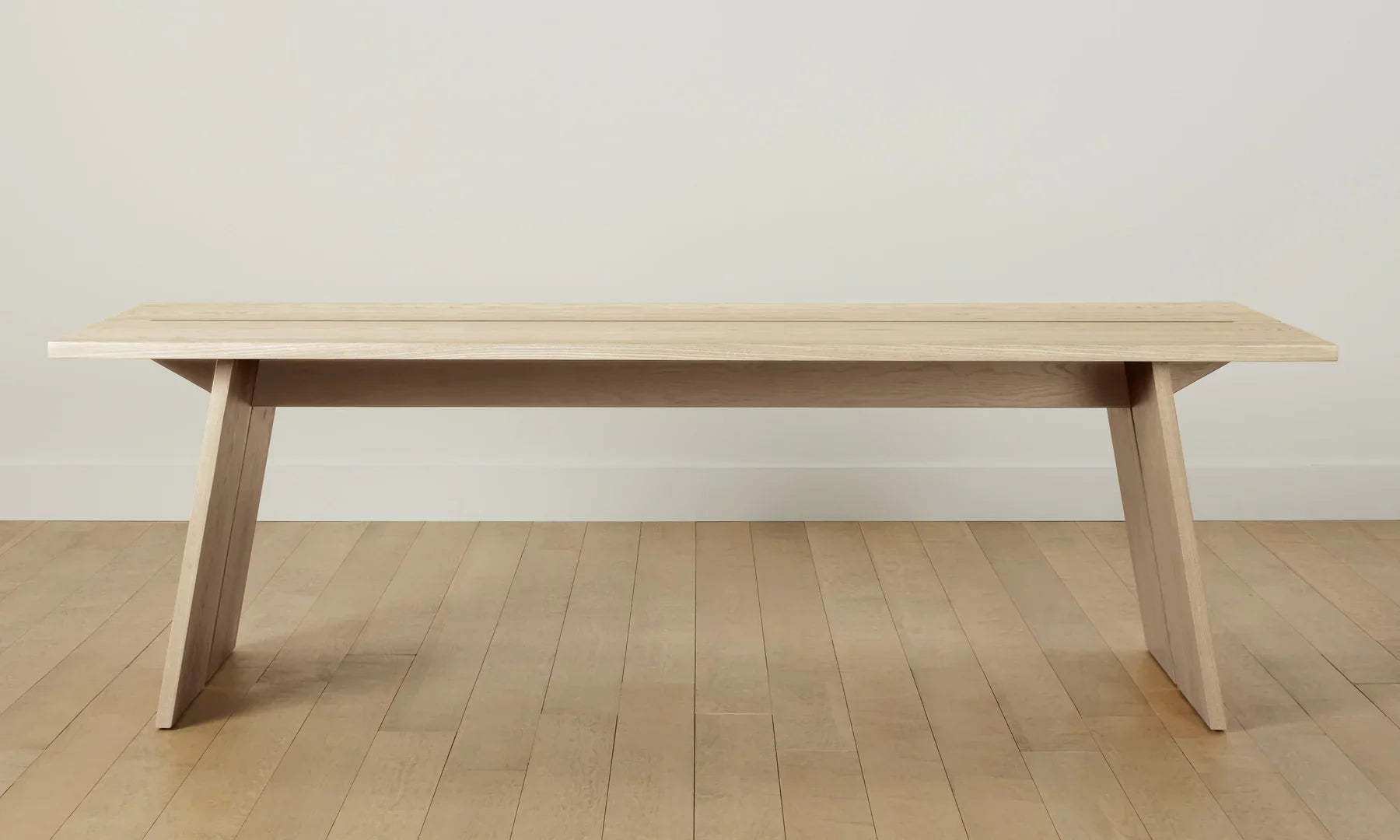 Carlisy Wood Dining Table – Ash Wood Dining Table with Brass Accents for Dining Room