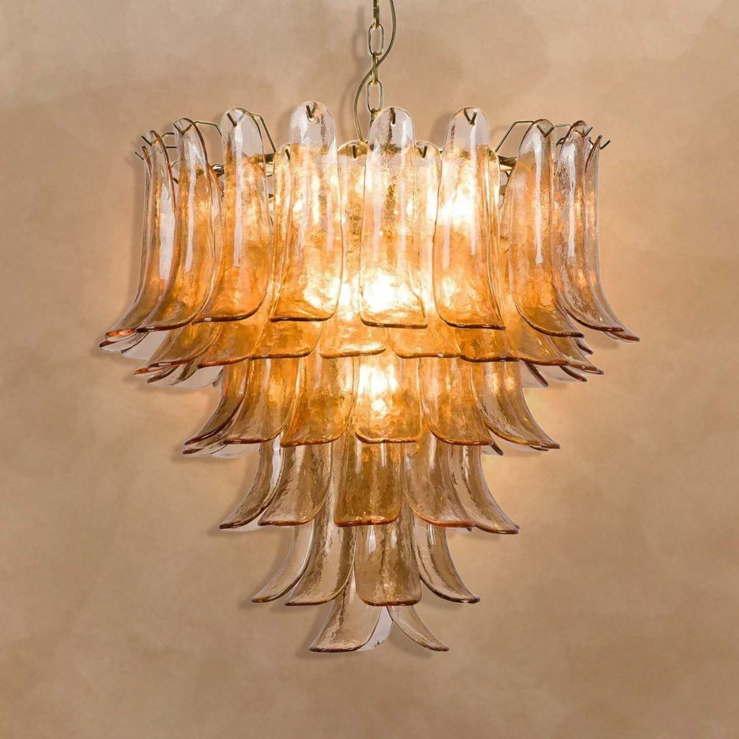 Amber Petalo Chandelier – 2 Sizes - Small 29.5"W