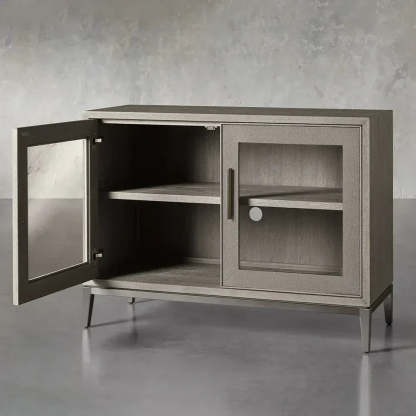 Malone Two Door Cabinet with Glass Doors-Fullstarlighting