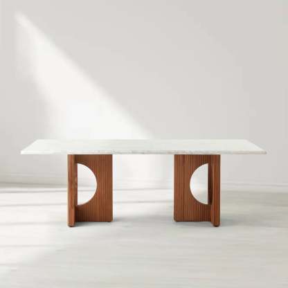 Eliott Dining Table,Carrara Marble