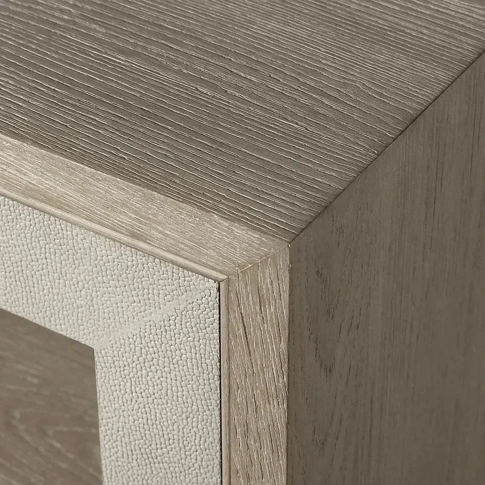 Malone Two Door Cabinet with Glass Doors-Fullstarlighting