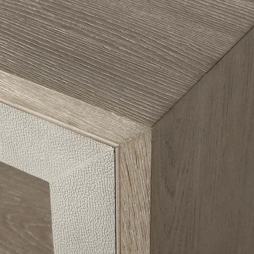 Malone Two Door Cabinet with Glass Doors-Fullstarlighting