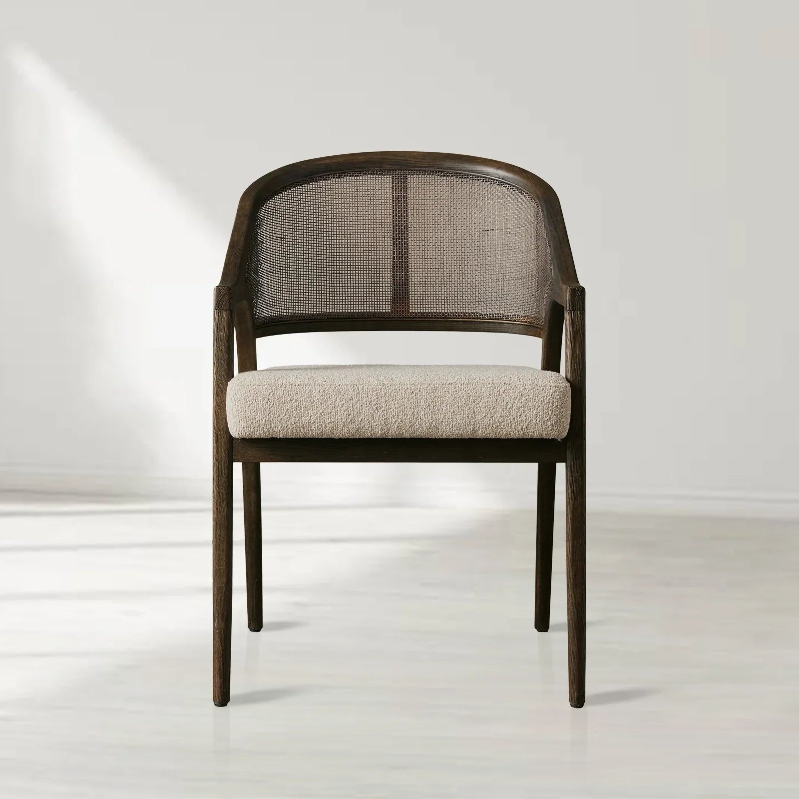 Aimee Dining Arm Chair in Mocha