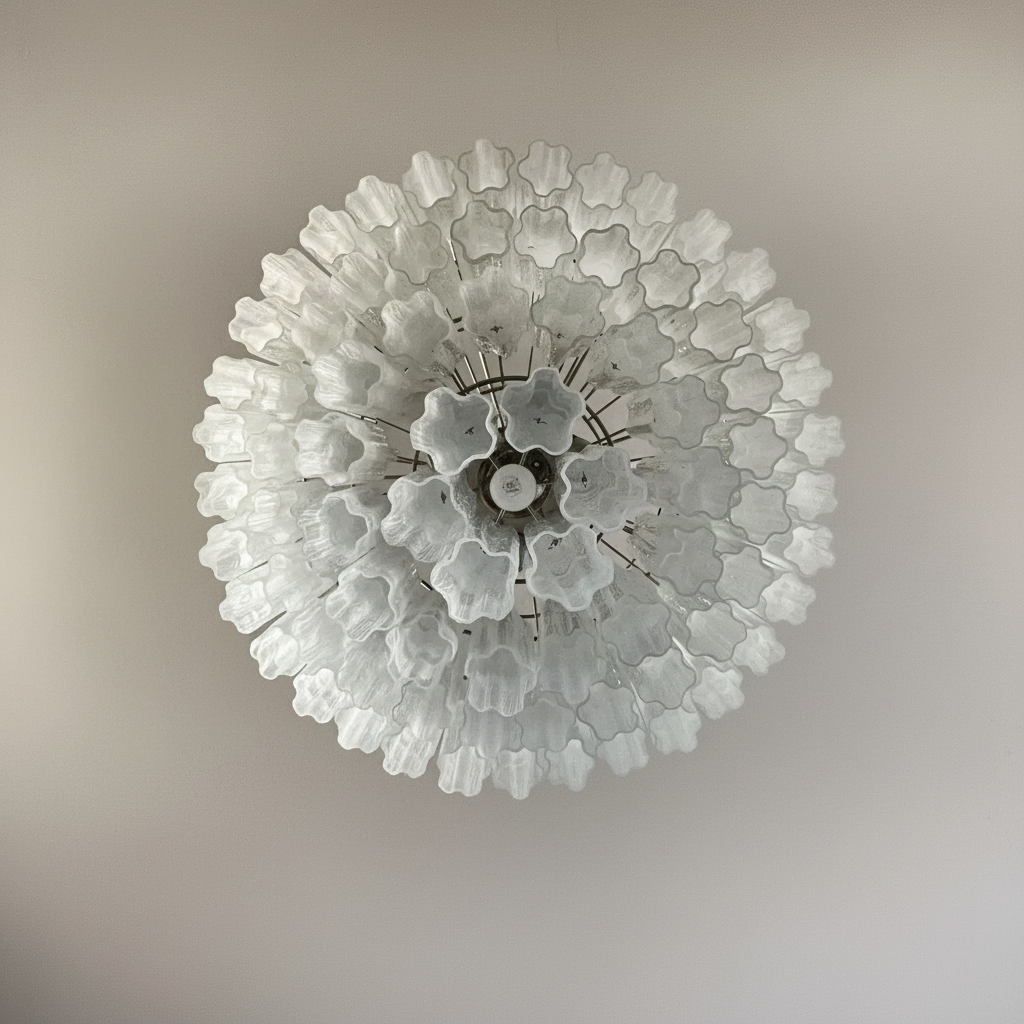 Murano Chandelier – 78 tubes – Alabaster white