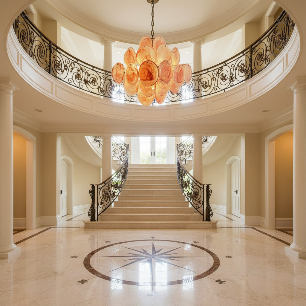 Murana 36-Disc Pink Art Glass Chandelier-Fullstarlighting