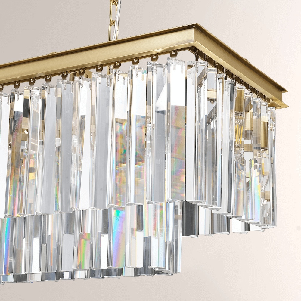1920s Olion Rectangular Chandelier 40"