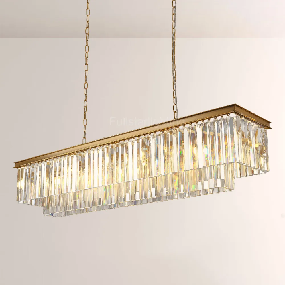 1920s Olion Rectangular Chandelier 59"