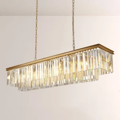 1920s Olion Rectangular Chandelier 59"