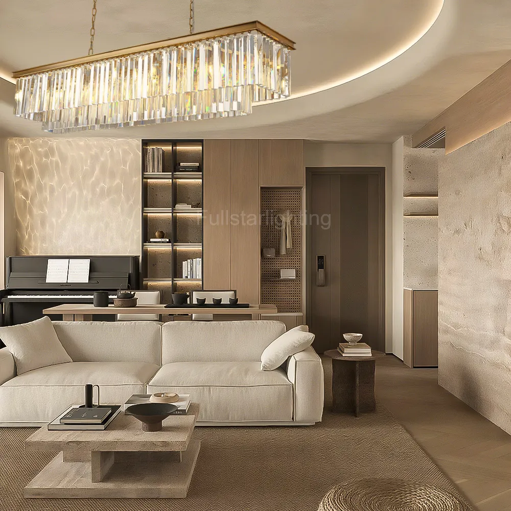 1920s Olion Rectangular Chandelier 59"