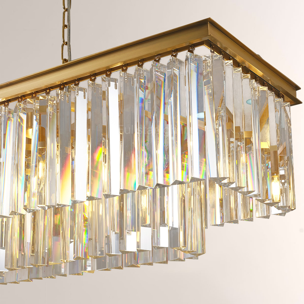 1920s Olion Rectangular Chandelier 59"