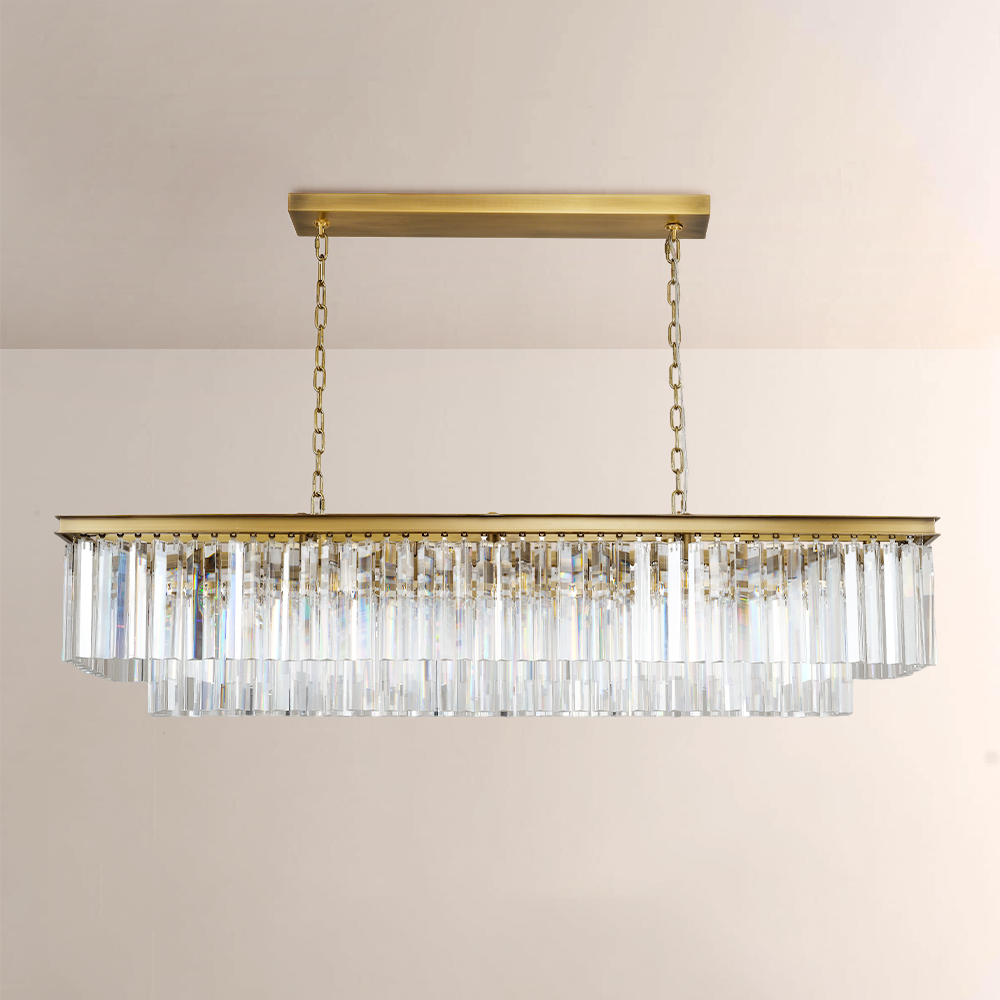 1920s Olion Rectangular Chandelier 72"