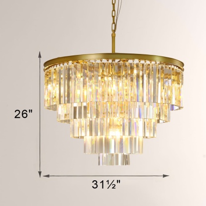 1920s Olion Round Chandelier 32"