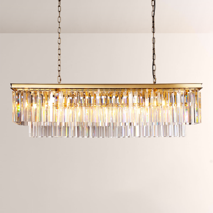 1920s Olion Rectangular Chandelier 49"