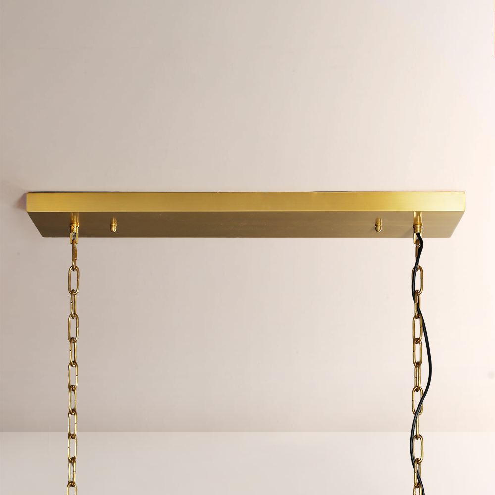 1920s Olion Rectangular Chandelier 49"