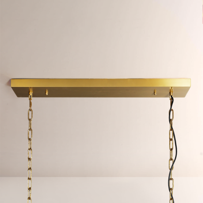 1920s Olion Rectangular Chandelier 49"