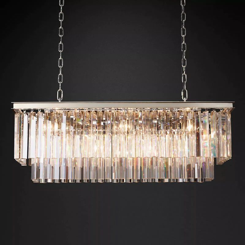 1920s Olion Rectangular Chandelier 40"-Fullstarlighting
