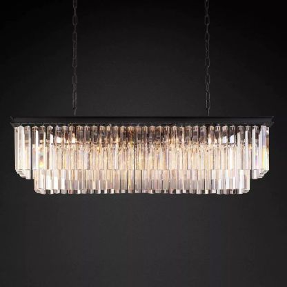 1920s Olion Rectangular Chandelier 49"-Fullstarlighting
