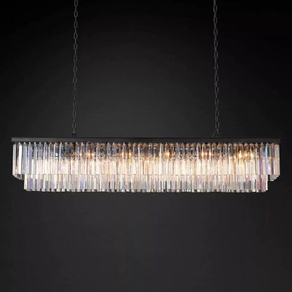 1920s Olion Rectangular Chandelier 72"-Fullstarlighting