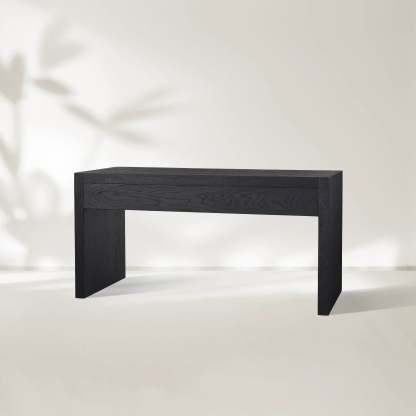 Bodhi Writing Desk Handcrafted From Solid White Oak With Brass Drawer Pulls