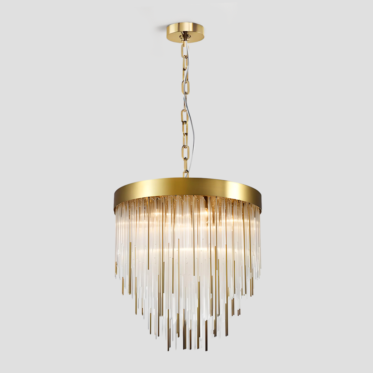 Canon Aged 12-Light Chandelier 30"-Fullstarlighting
