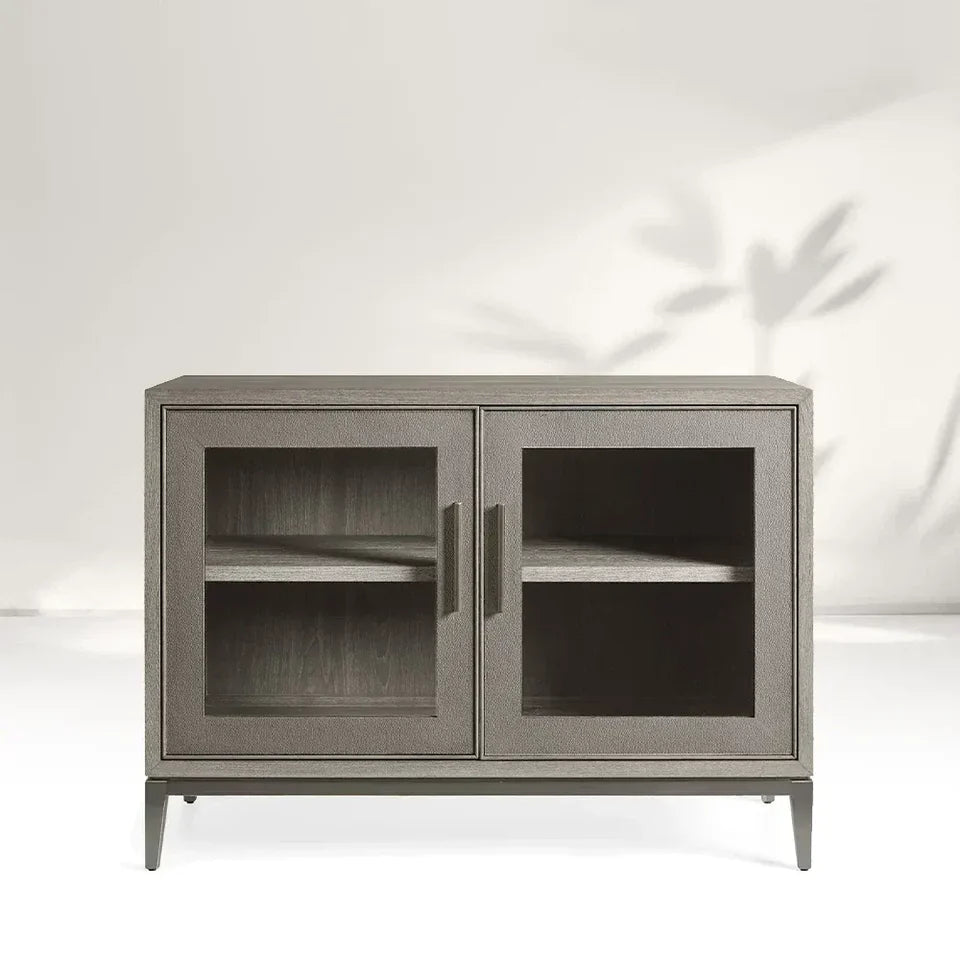 Malone Two Door Cabinet with Glass Doors-Fullstarlighting
