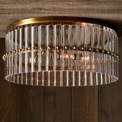 Molly Crystal Round Flush Mount-Fullstarlighting