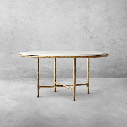 Thaddeus Marble Round Dining Table-Fullstarlighting